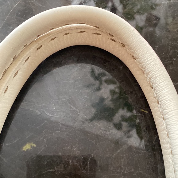 FENDI White/Beige Raffia and Leather Devil Trapezio Bag - Picture 11 of 11